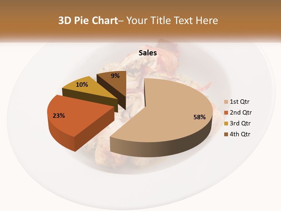 A Plate Of Food With Chicken And Mushrooms On It PowerPoint Template