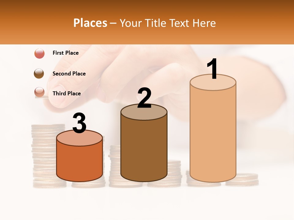 A Person Placing A Coin On Top Of A Stack Of Coins PowerPoint Template