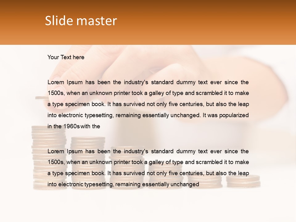 A Person Placing A Coin On Top Of A Stack Of Coins PowerPoint Template