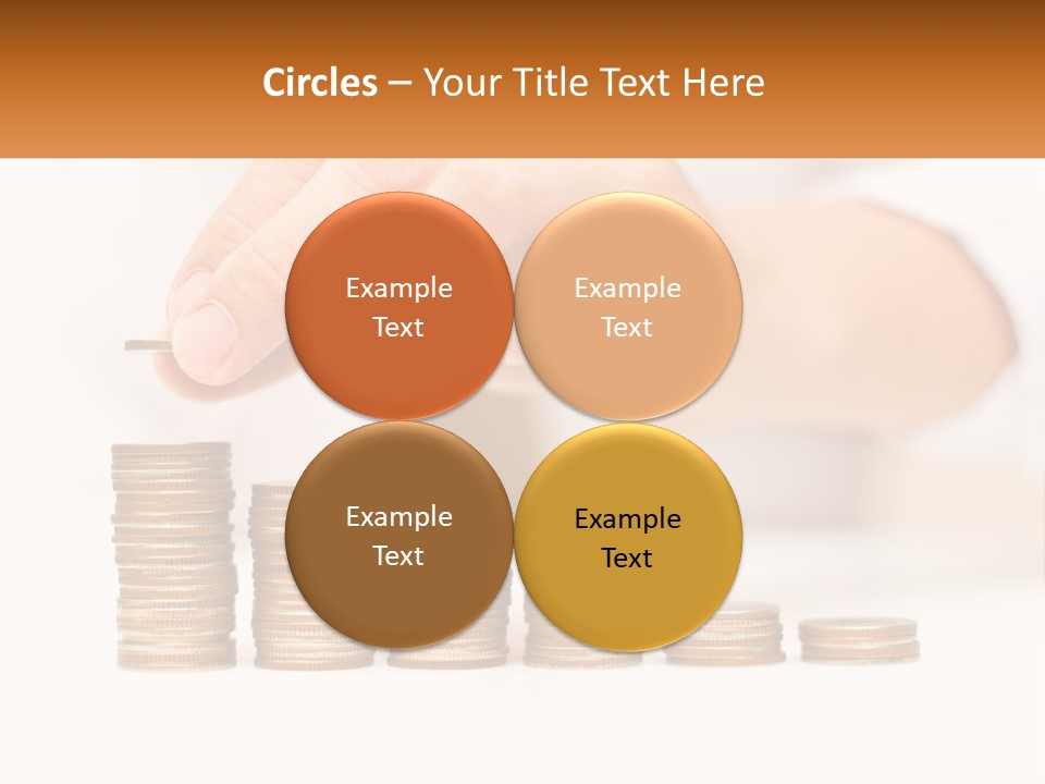 A Person Placing A Coin On Top Of A Stack Of Coins PowerPoint Template