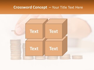 A Person Placing A Coin On Top Of A Stack Of Coins PowerPoint Template