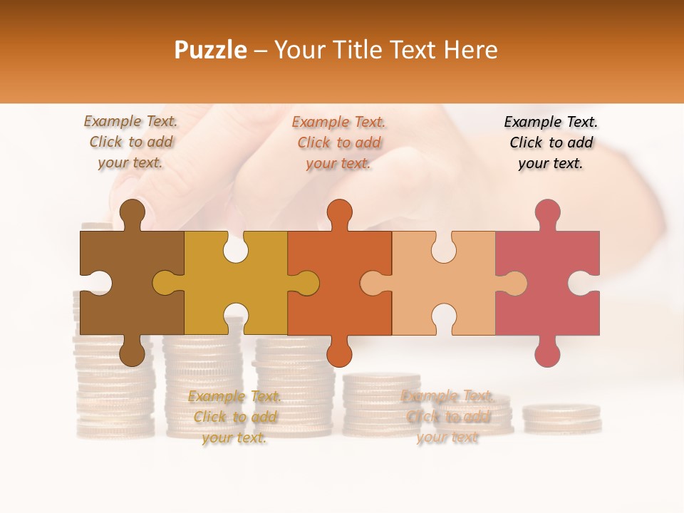 A Person Placing A Coin On Top Of A Stack Of Coins PowerPoint Template