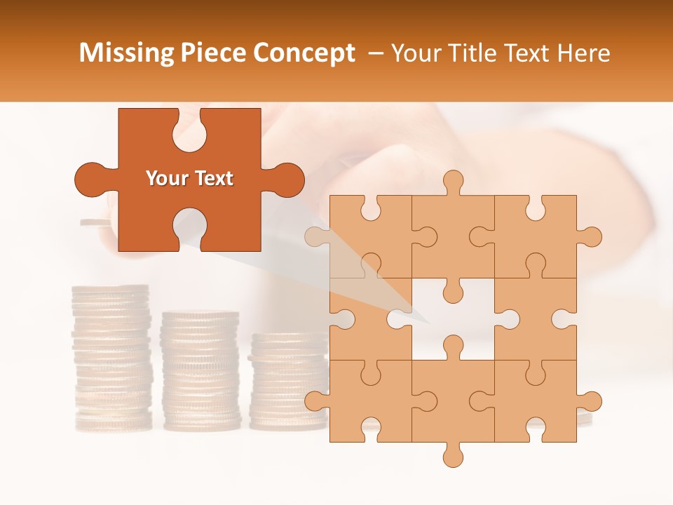 A Person Placing A Coin On Top Of A Stack Of Coins PowerPoint Template