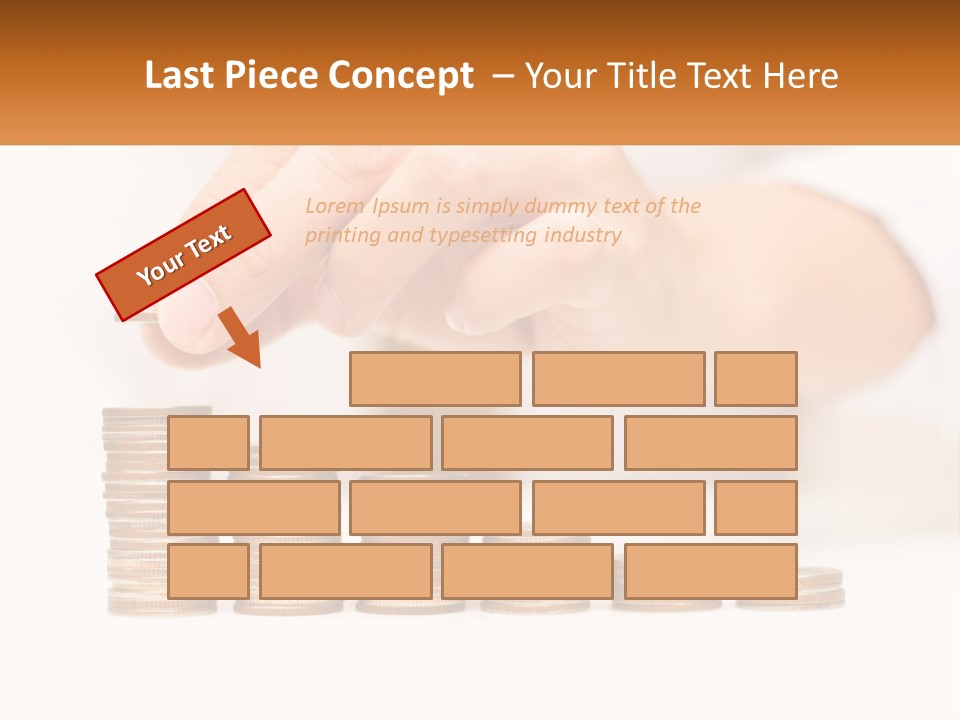 A Person Placing A Coin On Top Of A Stack Of Coins PowerPoint Template