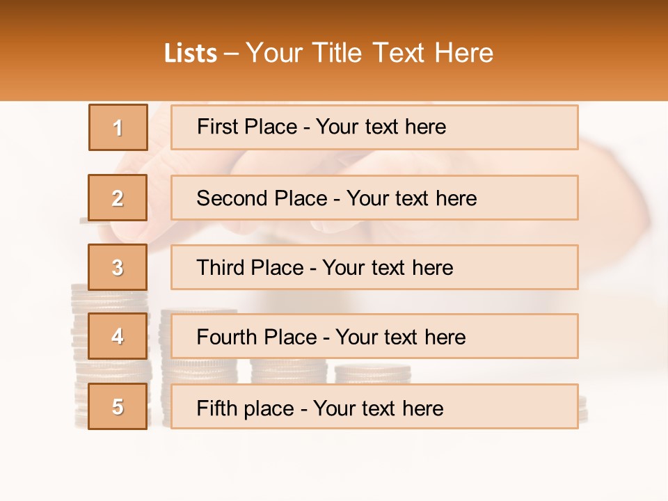 A Person Placing A Coin On Top Of A Stack Of Coins PowerPoint Template
