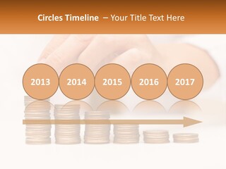A Person Placing A Coin On Top Of A Stack Of Coins PowerPoint Template