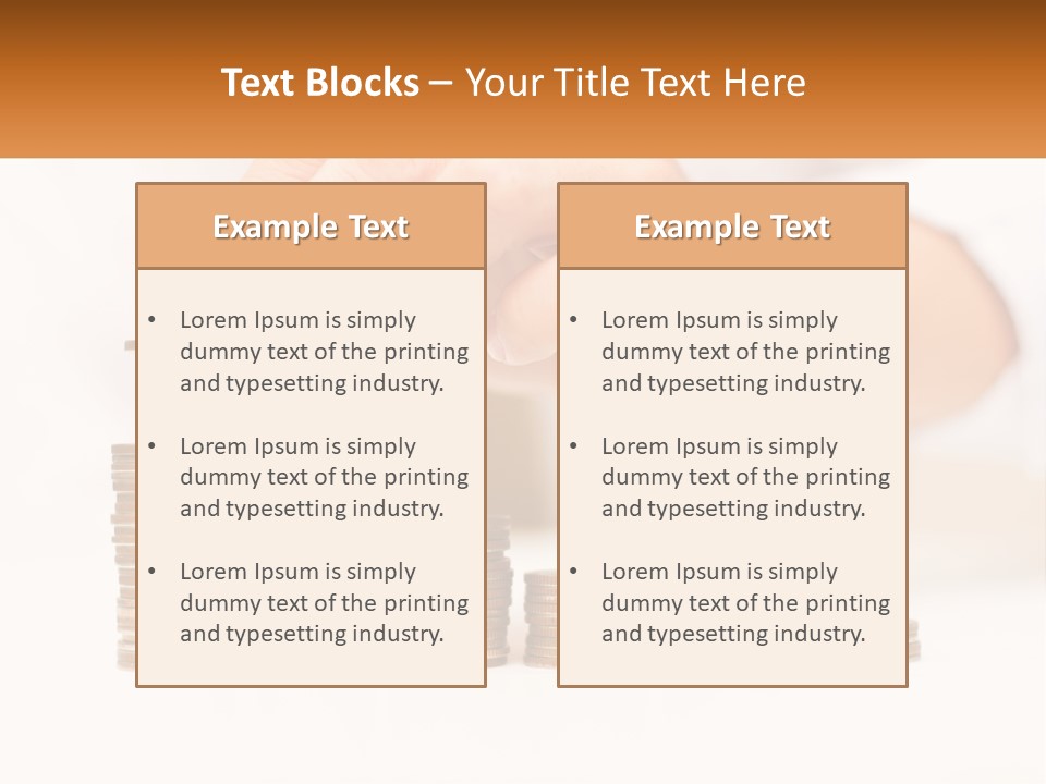 A Person Placing A Coin On Top Of A Stack Of Coins PowerPoint Template