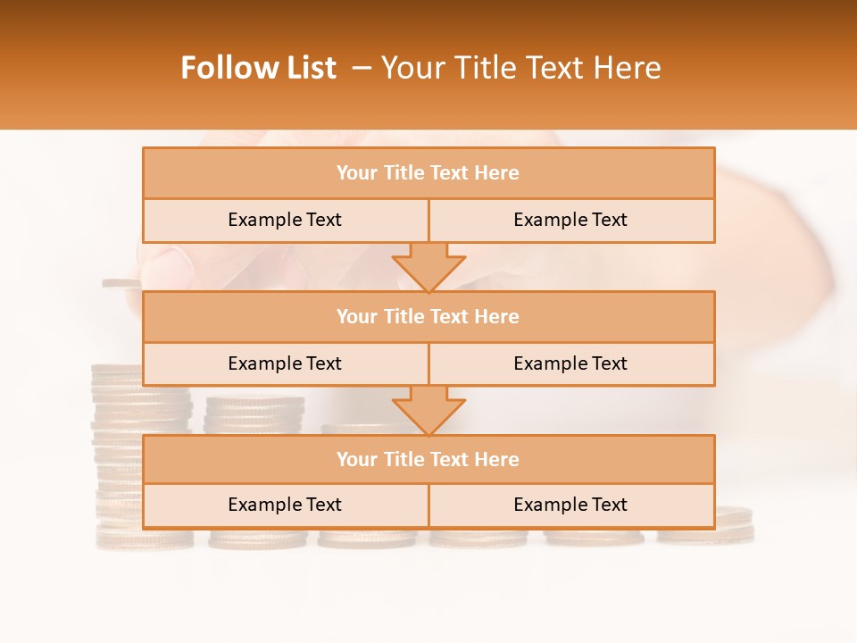 A Person Placing A Coin On Top Of A Stack Of Coins PowerPoint Template