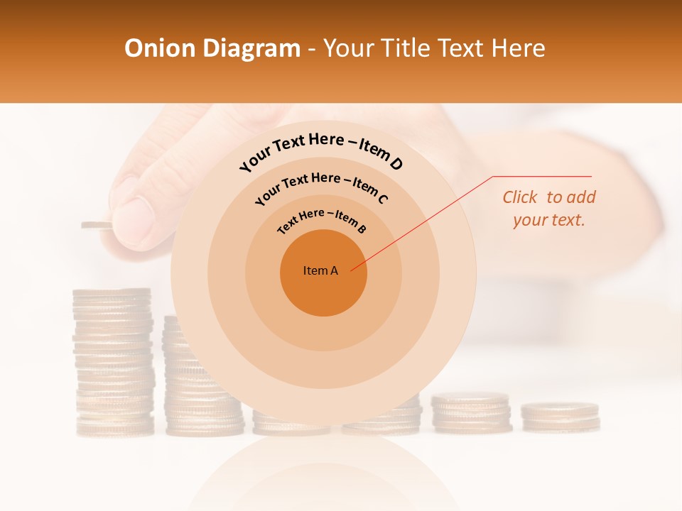A Person Placing A Coin On Top Of A Stack Of Coins PowerPoint Template