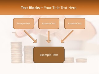 A Person Placing A Coin On Top Of A Stack Of Coins PowerPoint Template