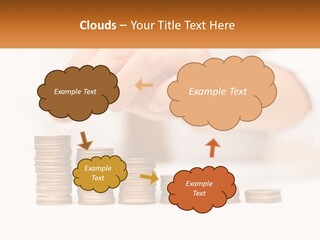 A Person Placing A Coin On Top Of A Stack Of Coins PowerPoint Template