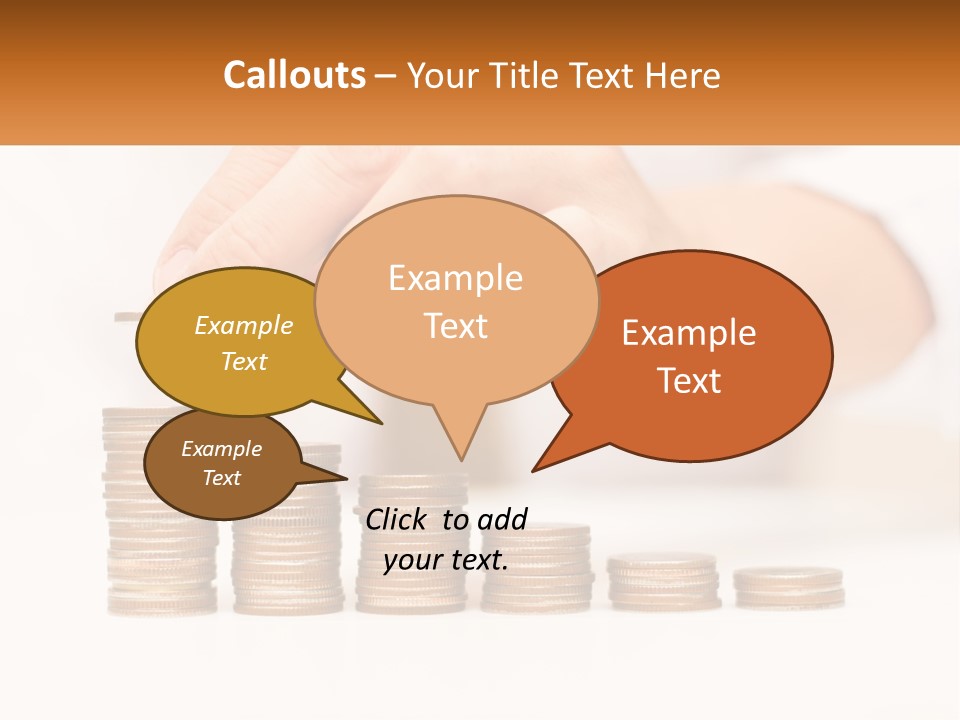 A Person Placing A Coin On Top Of A Stack Of Coins PowerPoint Template