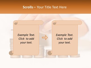 A Person Placing A Coin On Top Of A Stack Of Coins PowerPoint Template