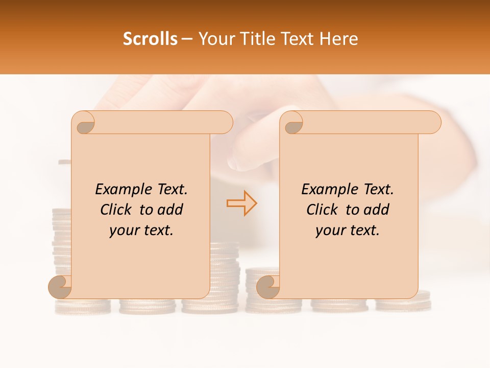 A Person Placing A Coin On Top Of A Stack Of Coins PowerPoint Template