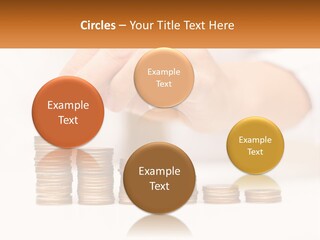 A Person Placing A Coin On Top Of A Stack Of Coins PowerPoint Template