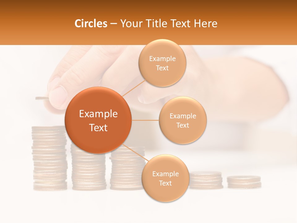 A Person Placing A Coin On Top Of A Stack Of Coins PowerPoint Template