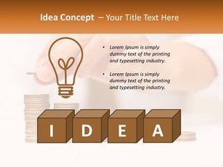 A Person Placing A Coin On Top Of A Stack Of Coins PowerPoint Template