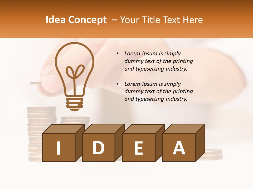 A Person Placing A Coin On Top Of A Stack Of Coins PowerPoint Template