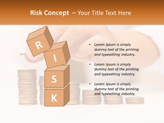 A Person Placing A Coin On Top Of A Stack Of Coins PowerPoint Template