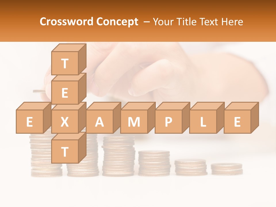 A Person Placing A Coin On Top Of A Stack Of Coins PowerPoint Template