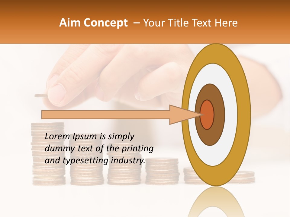 A Person Placing A Coin On Top Of A Stack Of Coins PowerPoint Template