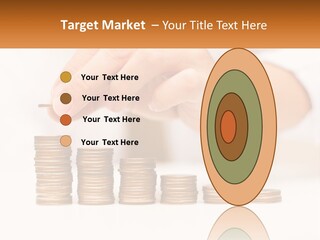A Person Placing A Coin On Top Of A Stack Of Coins PowerPoint Template