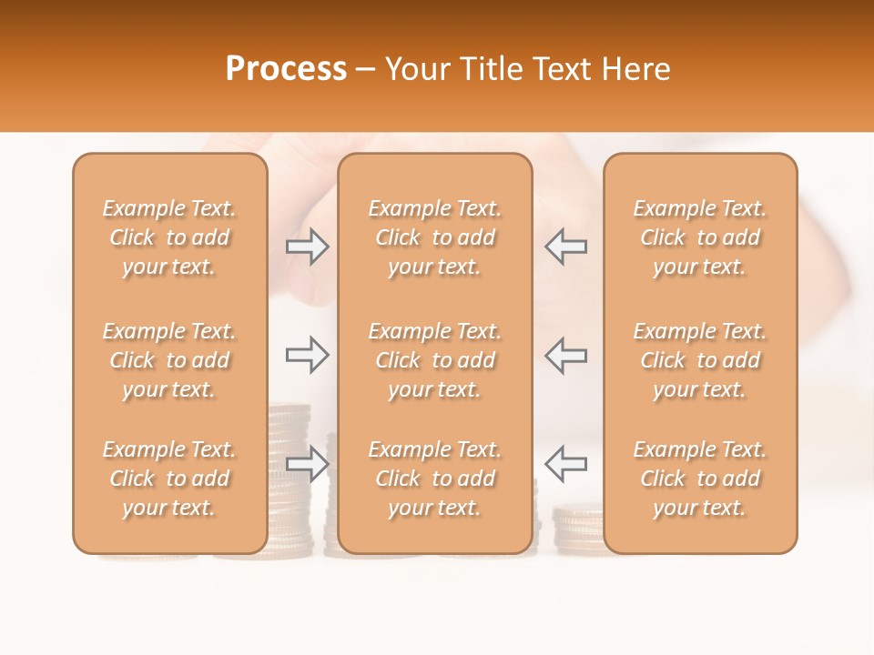A Person Placing A Coin On Top Of A Stack Of Coins PowerPoint Template
