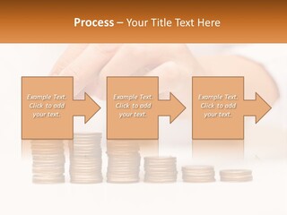 A Person Placing A Coin On Top Of A Stack Of Coins PowerPoint Template