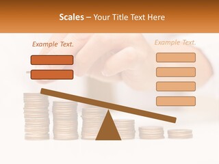 A Person Placing A Coin On Top Of A Stack Of Coins PowerPoint Template