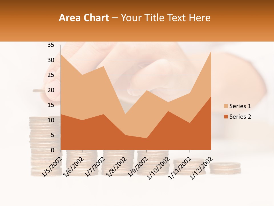 A Person Placing A Coin On Top Of A Stack Of Coins PowerPoint Template