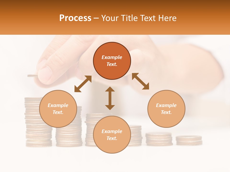 A Person Placing A Coin On Top Of A Stack Of Coins PowerPoint Template
