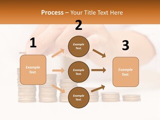 A Person Placing A Coin On Top Of A Stack Of Coins PowerPoint Template
