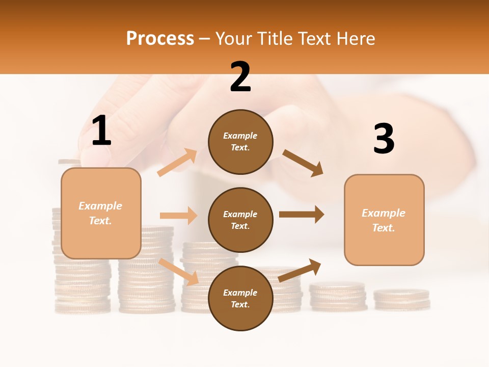 A Person Placing A Coin On Top Of A Stack Of Coins PowerPoint Template