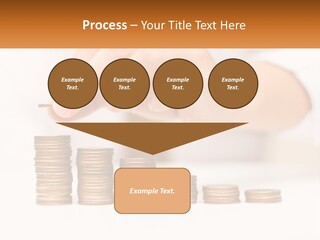 A Person Placing A Coin On Top Of A Stack Of Coins PowerPoint Template