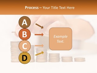 A Person Placing A Coin On Top Of A Stack Of Coins PowerPoint Template