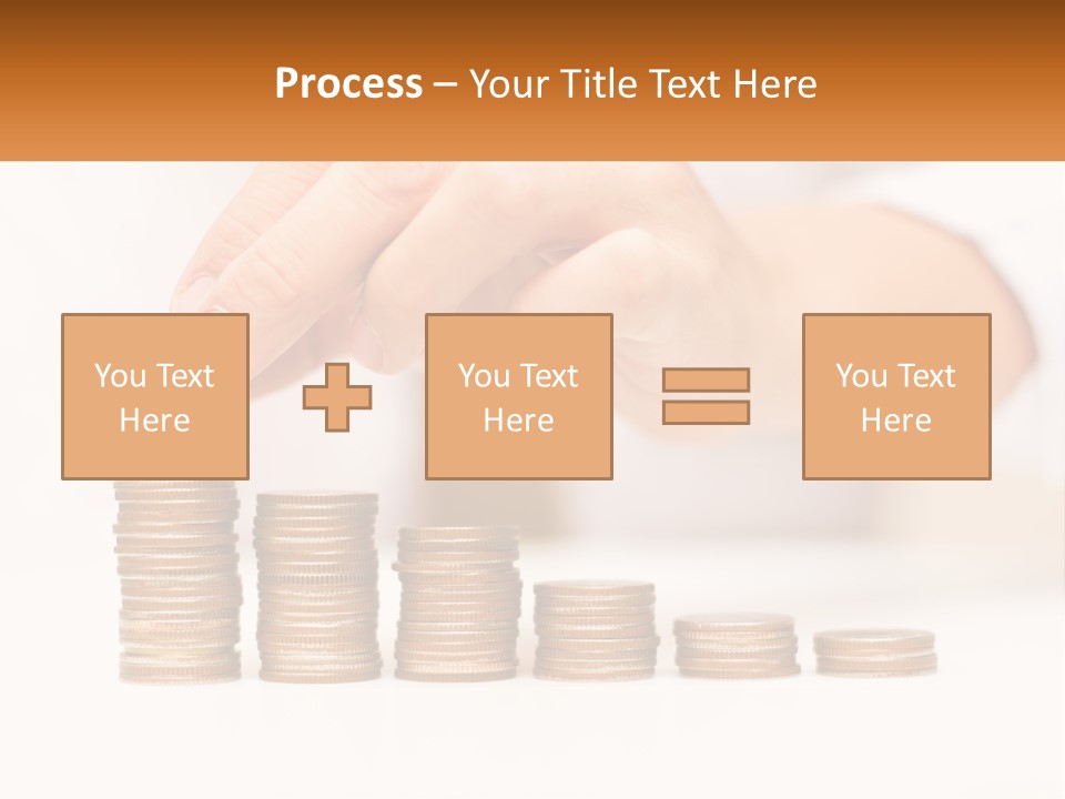 A Person Placing A Coin On Top Of A Stack Of Coins PowerPoint Template