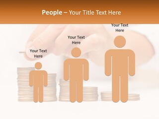 A Person Placing A Coin On Top Of A Stack Of Coins PowerPoint Template