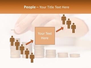 A Person Placing A Coin On Top Of A Stack Of Coins PowerPoint Template