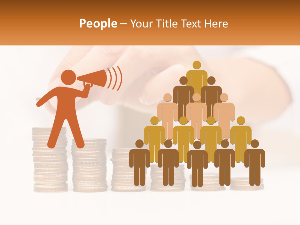 A Person Placing A Coin On Top Of A Stack Of Coins PowerPoint Template
