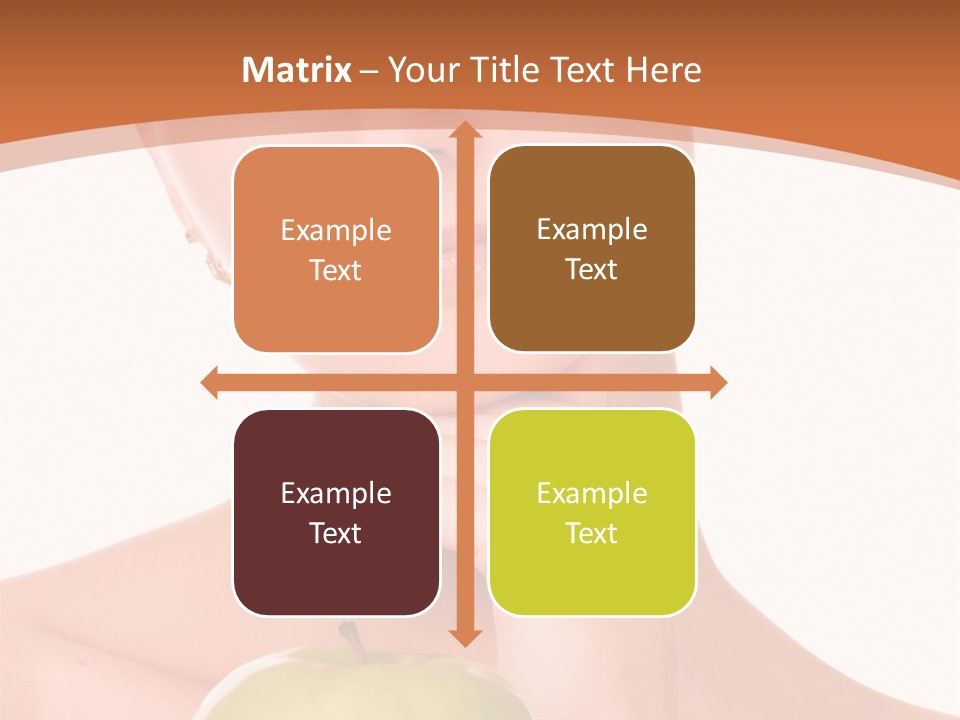 A Woman Holding An Apple In Her Hands PowerPoint Template