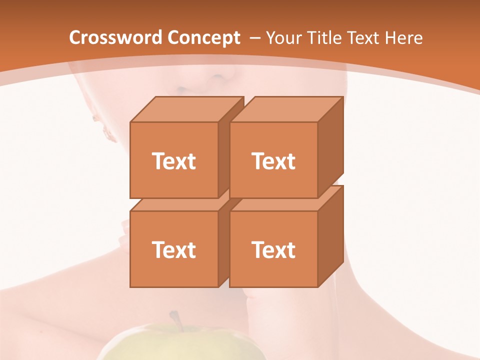 A Woman Holding An Apple In Her Hands PowerPoint Template