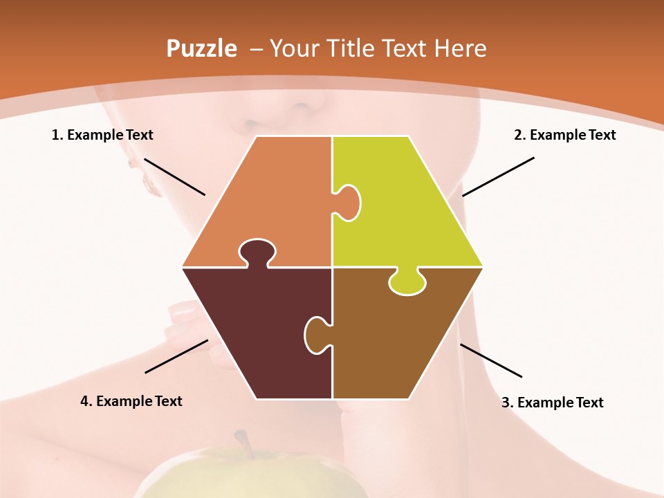 A Woman Holding An Apple In Her Hands PowerPoint Template