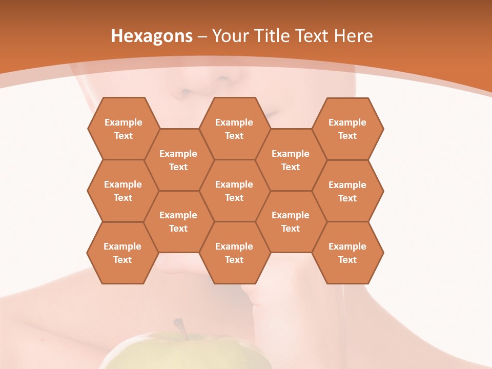 A Woman Holding An Apple In Her Hands PowerPoint Template