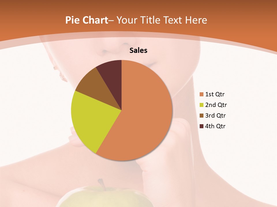 A Woman Holding An Apple In Her Hands PowerPoint Template