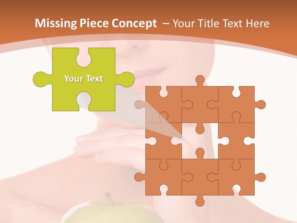 A Woman Holding An Apple In Her Hands PowerPoint Template