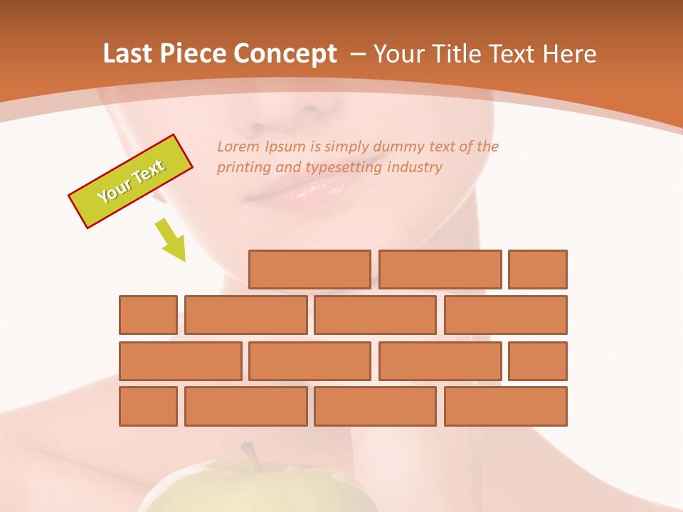 A Woman Holding An Apple In Her Hands PowerPoint Template