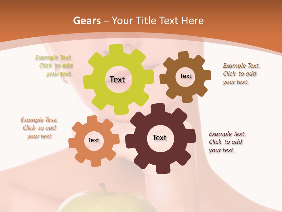 A Woman Holding An Apple In Her Hands PowerPoint Template