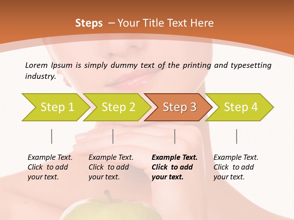 A Woman Holding An Apple In Her Hands PowerPoint Template