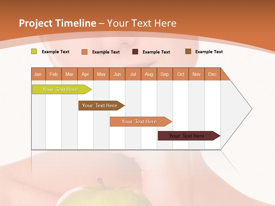 A Woman Holding An Apple In Her Hands PowerPoint Template