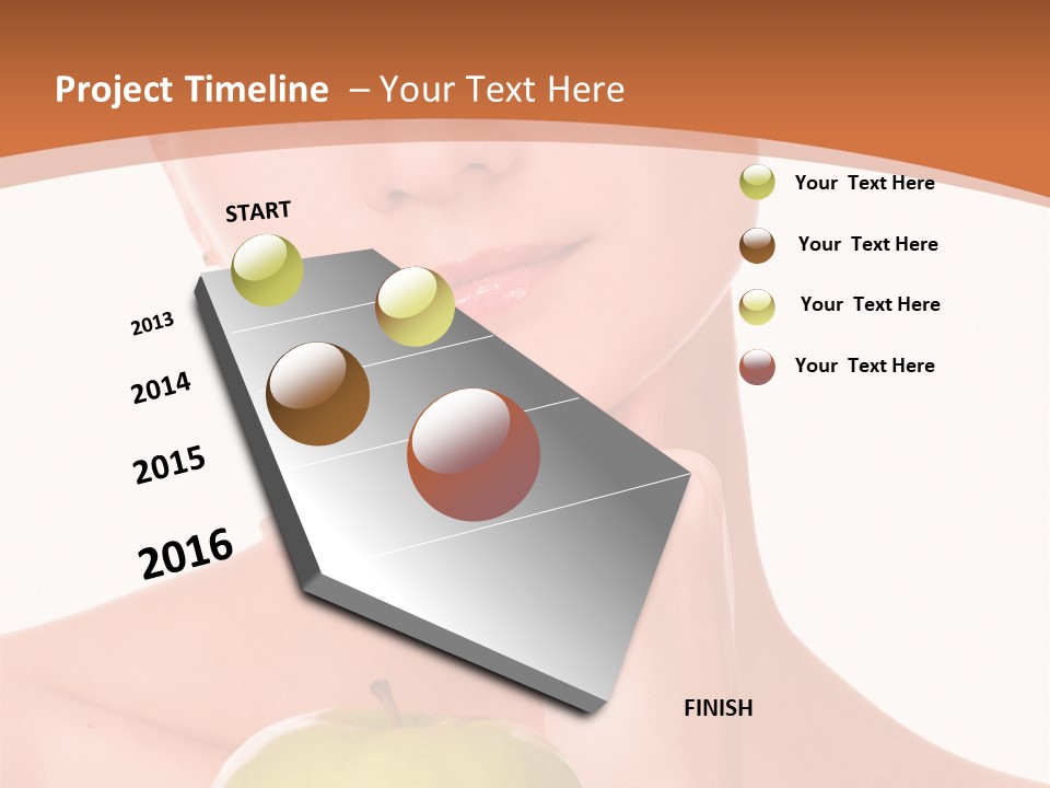 A Woman Holding An Apple In Her Hands PowerPoint Template